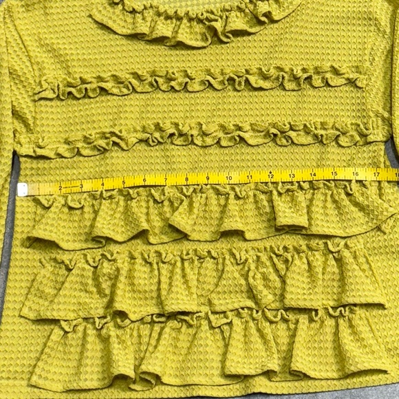 Yellow Ruffled Women's Top - Picture 5 of 8
